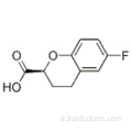 Acide 2H-1-benzopyran-2-carboxylique, 6-fluoro-3,4-dihydro -, (57193070,2S) - CAS 129101-36-6